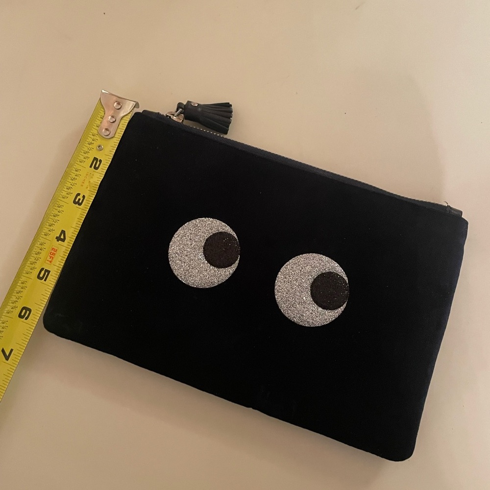 Anya Hindmarch Black Velvet Clutch